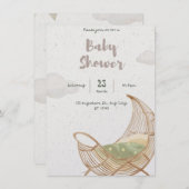 赤ちゃんシャワー 招待状 (正面/裏面)