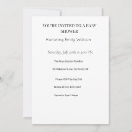 赤ちゃんシャワー 招待状