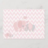 赤ちゃんシャワー、本を持って来る、赤ちゃん女の子 エンクロージャーカード (裏面)