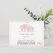 赤ちゃんシャワー、本を持って来る、赤ちゃん女の子 エンクロージャーカード (スタンド正面)