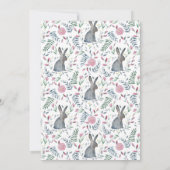 赤ちゃんシャワー |水彩バニー 招待状 (裏面)