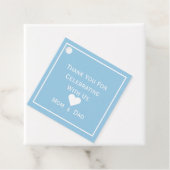 赤ちゃんシャワー（淡青と白） フェイバータグ (インサイチュ)