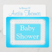 赤ちゃんシャワー – 男の子 招待状 (正面/裏面)