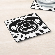 赤ちゃんシャワー – 白黒 – おしゃぶり