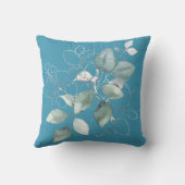 赤ちゃんシャワー。眠っているベビーベアーブルー。 クッション (裏面)