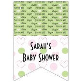 赤ちゃんシャワー「砂糖とスパイス」、アゲハチョウバナー バンティングフラッグ (第1の旗)