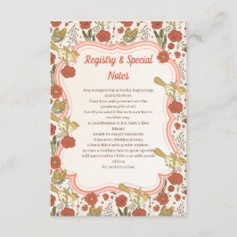 赤ちゃんシャワー | 蝶と花の詩的フローラ エンクロージャーカード