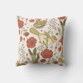 赤ちゃんシャワー | 蝶と花の詩的フローラ クッション (裏面)