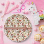 赤ちゃんシャワー | 蝶と花の詩的フローラ ペーパープレート (パーティー)