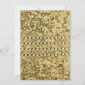 赤ちゃんシャワー |金ゴールドシーケンス 招待状 (裏面)