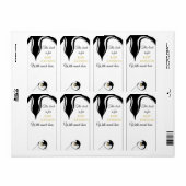 赤ちゃんシャワー「金ゴールドペンギン」蔵書票シート8 ラベル (フルシート)