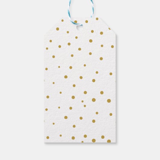 赤ちゃんシャワー | 金ゴールドモダン書ギフトラベル ギフトタグ (裏面)