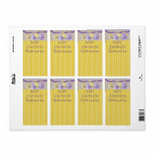 赤ちゃんシャワー「金ゴールド/ラベンダー」蔵書票シート8 ラベル (フルシート)