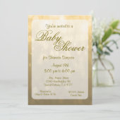 赤ちゃんシャワー |金ゴールド《写真》ぼけ味灯 招待状 (スタンド正面)