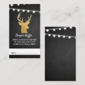 赤ちゃんシャワー | 金フェイク箔アントラーおむつラッフル エンクロージャーカード (正面/裏面)