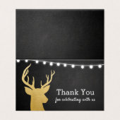 赤ちゃんシャワー | 金フェイク箔アントラー | 黒板 (外部フラット)