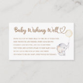 赤ちゃんシャワー、願い井戸 エンクロージャーカード (正面)