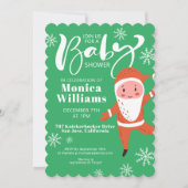 赤ちゃんシャワー | Merry Christmas Santa Claus 招待状 (正面)