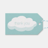 赤ちゃんシャワー(Teal)ありがとう ギフトタグ (正面(横))