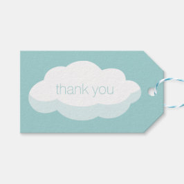 赤ちゃんシャワー(Teal)ありがとう ギフトタグ