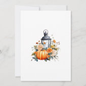 赤ちゃんシャワーBINGOゲーム小さなかぼちゃのフローラ 招待状 (裏面)