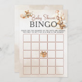 赤ちゃんシャワーBINGOゲーム我々はbearly待つことができおもしろいクマ 招待状 (正面/裏面)