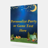 赤ちゃんシャワーCampfireをテーマにした看板 アクリルサイン (傾斜)