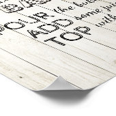 赤ちゃんシャワーMOM-OSAバーサイン多肉質素朴木材 ポスター (角)