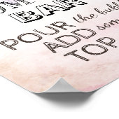 赤ちゃんシャワーMOM-OSAバーサインBoho花羽 ポスター (角)