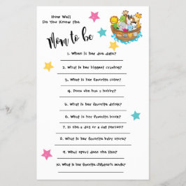 赤ちゃんシャワーNoah's Arkカードをどれだけ知っているか チラシ