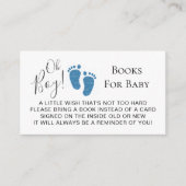 赤ちゃんシャワーOh男の子グリッター足本ベビー エンクロージャーカード (正面)