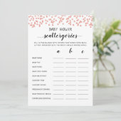 赤ちゃんシャワーScattergoriesパーティーゲームカード 招待状 (スタンド正面)