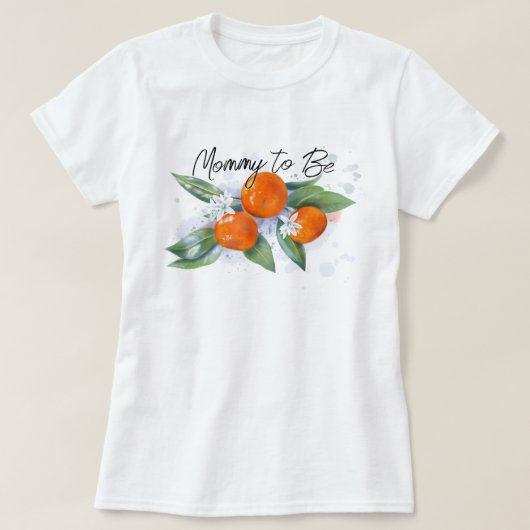 赤ちゃんシャワーTシャツ"ママになる" Tシャツ (デザイン正面)