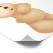 赤ちゃんシャワーteddy bear pampas grass gender revea ポスター (角)