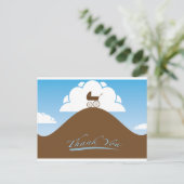 赤ちゃんシャワ感謝していーユー・ブルー ポストカード (スタンド正面)