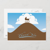 赤ちゃんシャワ感謝していーユー・ブルー ポストカード (正面/裏面)