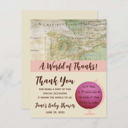 赤ちゃんシャワ感謝していーEOSリップバームのお気に入り (正面/裏面)