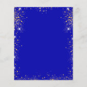 赤ちゃんシャワ王室のーの金ゴールド予算の招待 チラシ (裏面)