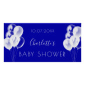 赤ちゃんシャワ王室のー青い少年の白い風船 ポスター (正面)