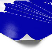 赤ちゃんシャワ王室のー青い少年の白い風船 ポスター (コーナー)