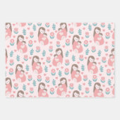 赤ちゃんシャワ生まれたばかりのー3 ラッピングペーパーシート (正面)