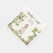 赤ちゃんシャワ男女兼用ーウッドランド待ち スタンダードランチョンナプキン (角)