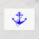 赤ちゃんシャワ航海のー少年かわいいセーラーブルー エンクロージャーカード (裏面)