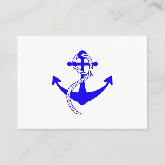 赤ちゃんシャワ航海のー少年かわいいセーラーブルー エンクロージャーカード (裏面)