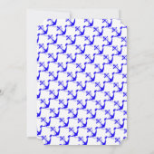 赤ちゃんシャワ航海のー少年かわいいセーラーブルー 招待状 (裏面)