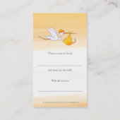 赤ちゃんシャワ飛んでいるーの本のコンペティションカード 予約カード (裏面)