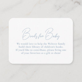 赤ちゃんシンプルシャワー用の青いギンガムかわいい本 エンクロージャーカード