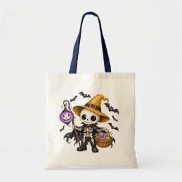 赤ちゃんスケルトンの魔女 ハロウィンのトリックオアトリート トートバッグ
