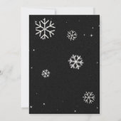 赤ちゃんステキな雪の外　ラインストーンの木の女の子のシャワー 招待状 (裏面)