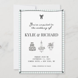 赤ちゃんストライプのの青いエッジ日付を保存 招待状